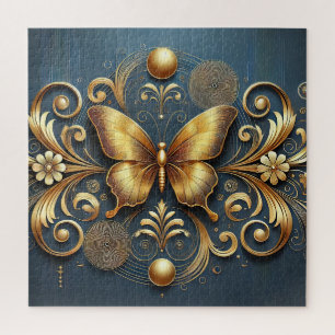 Goldener Schmetterling Geschenk für Naturliebhaber Puzzle