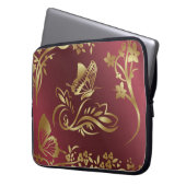 Goldener Schmetterling Laptopschutzhülle (Vorderseite Links)