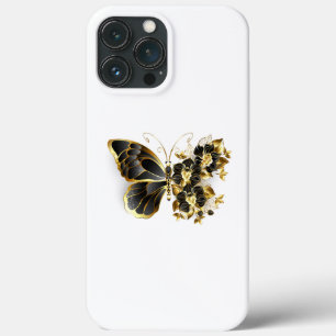 Goldener Schmetterling mit schwarzem Orchid Case-Mate iPhone Hülle