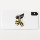 Goldener Schmetterling mit schwarzem Orchid Case-Mate iPhone Hülle (Rückseite (Horizontal))