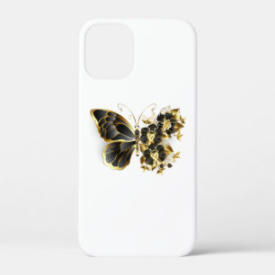 Goldener Schmetterling mit schwarzem Orchid Case-Mate iPhone Hülle