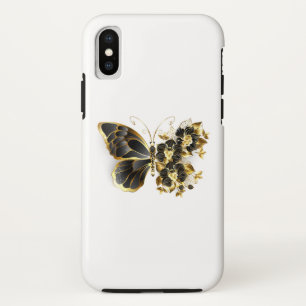Goldener Schmetterling mit schwarzem Orchid Case-Mate iPhone Hülle