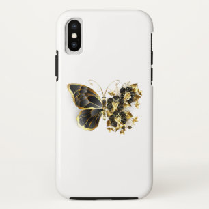 Goldener Schmetterling mit schwarzem Orchid Case-Mate iPhone Hülle