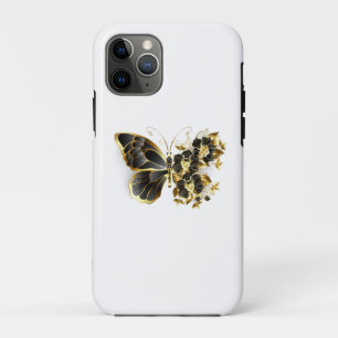 Goldener Schmetterling mit schwarzem Orchid Case-Mate iPhone Hülle