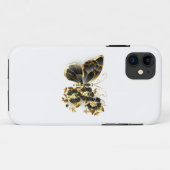 Goldener Schmetterling mit schwarzem Orchid Case-Mate iPhone Hülle (Rückseite (Horizontal))