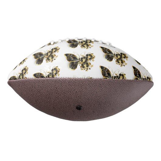 Goldener Schmetterling mit schwarzem Orchid Football (Gedreht 270)