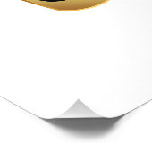 Goldener Schmetterling mit schwarzem Orchid Fotodruck (Ecke)