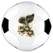 Goldener Schmetterling mit schwarzem Orchid Fußball (Gedreht)