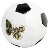 Goldener Schmetterling mit schwarzem Orchid Fußball (Dreiviertel)