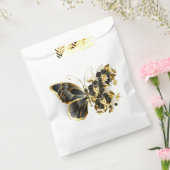 Goldener Schmetterling mit schwarzem Orchid Geschenktütchen (Versiegelt)