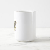 Goldener Schmetterling mit schwarzem Orchid Kaffeetasse (Mittel)
