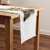 Goldener Schmetterling mit schwarzem Orchid Kurzer Tischläufer (Beispiel)