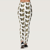 Goldener Schmetterling mit schwarzem Orchid Leggings (Rückseite)