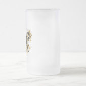 Goldener Schmetterling mit schwarzem Orchid Mattglas Bierglas (Mittel)