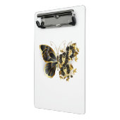 Goldener Schmetterling mit schwarzem Orchid Mini Klemmbrett (Gewinkelt2)