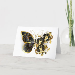 Goldener Schmetterling mit schwarzem Orchid Programm