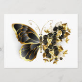 Goldener Schmetterling mit schwarzem Orchid Programm (Vorderseite)