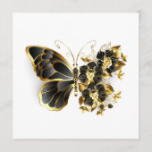 Goldener Schmetterling mit schwarzem Orchid Programm (Vorderseite)