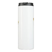 Goldener Schmetterling mit schwarzem Orchid Thermosbecher (Rückseite)