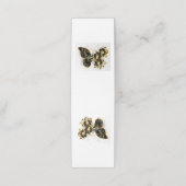 Goldener Schmetterling mit schwarzem Orchid Treuekarte (Außenseite Aufgefaltet)