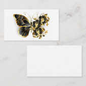Goldener Schmetterling mit schwarzem Orchid Visitenkarte (Vorne/Hinten)