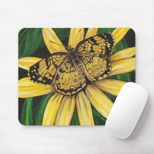 Goldener Schmetterling Mousepad (Mit Mouse)