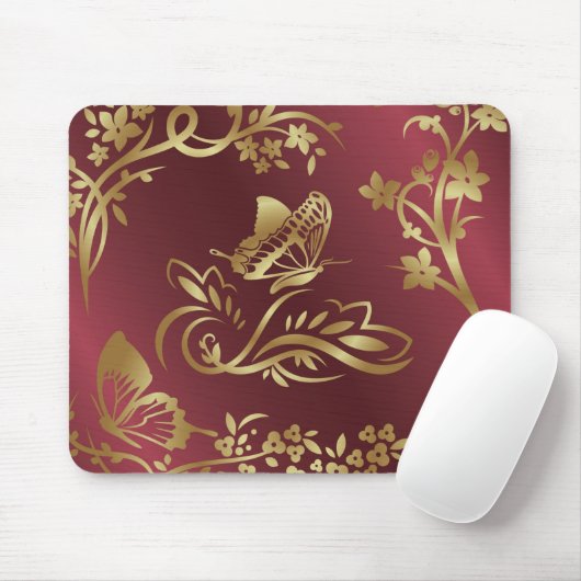 Goldener Schmetterling Mousepad (Mit Mouse)