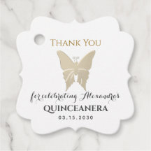 Goldener Schmetterling Quinceañera