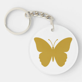 Goldener Schmetterling Schlüsselanhänger