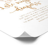 Goldener Schmetterling Spätabendwindspiel Poster (Ecke)