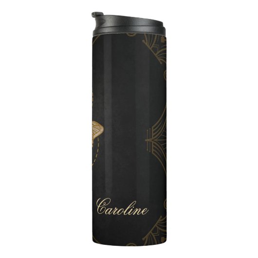 Goldener Schmetterling. Thermosbecher (Nach rechts gedreht)