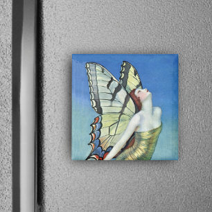 Goldener Schmetterlingsfee Magnet