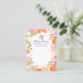 Goldener Schmuck aus Boho-Orange-Gold-Chic mit Blu Visitenkarte (Stehend Vorderseite)