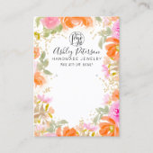 Goldener Schmuck aus Boho-Orange-Gold-Chic mit Blu Visitenkarte (Vorderseite)