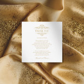 Goldener Schmuck, weißer Chic, modern Dankeskarte