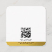 Goldener Schmuckhalter erhält Display-Script Quadratische Visitenkarte (Rückseite)