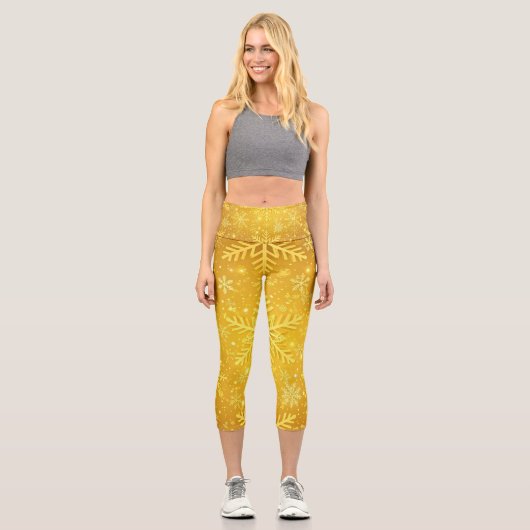 Goldener Schnee Capri Leggings (Vorderseite)