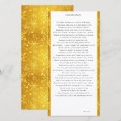 Goldener Schnee Dankeskarte (Vorne/Hinten)