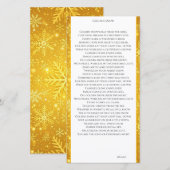 Goldener Schnee Dankeskarte (Vorne/Hinten)
