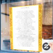 Goldener Schnee Fensteraufkleber (Café-Fenster)
