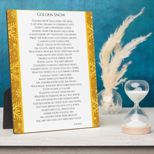 Goldener Schnee Fotoplatte (Seite)