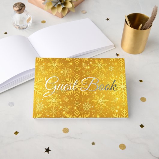 Goldener Schnee Gästebuch (Vorderseite Offen)