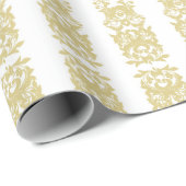 Goldener Schnee Geschenkpapier (Rolleneckpunkt)