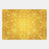 Goldener Schnee Geschenkpapier Set (Vorderseite)