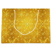 Goldener Schnee Große Geschenktüte (Vorderseite)