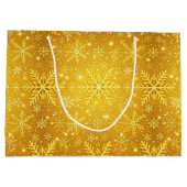 Goldener Schnee Große Geschenktüte (Rückseite)