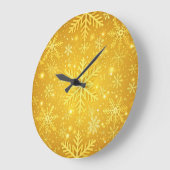 Goldener Schnee Große Wanduhr (Winkel)