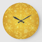 Goldener Schnee Große Wanduhr (Vorderseite)