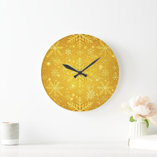 Goldener Schnee Große Wanduhr