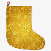 Goldener Schnee Großer Weihnachtsstrumpf (Vorderseite)